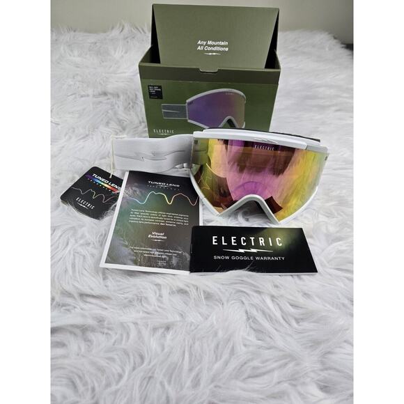 Electric Roteck BRAND NEW Snow Goggles Static White Coyote Pink - Picture 1 of 6